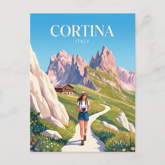 CORTINA ITALIEN VYKORT (Framsida)