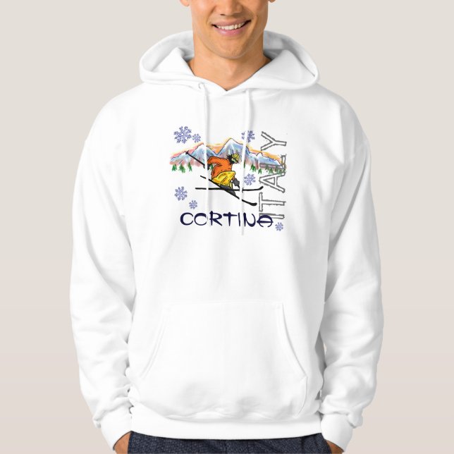Cortina Italiens ski hoodie (Framsida)
