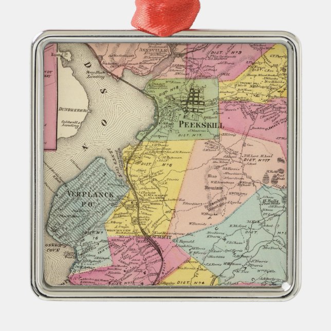 Cortlandt Town Julgransprydnad Metall (Framsidan)