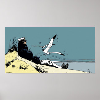 Corto Maltese vid kusten Poster