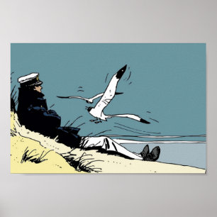 Corto Maltese vid kusten Poster
