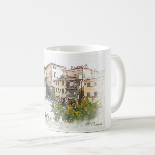 Cortona. Italien. Tuscany Kaffemugg (Framsida höger)
