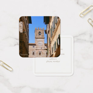 Cortona Tuscany italien Fyrkantigt Visitkort