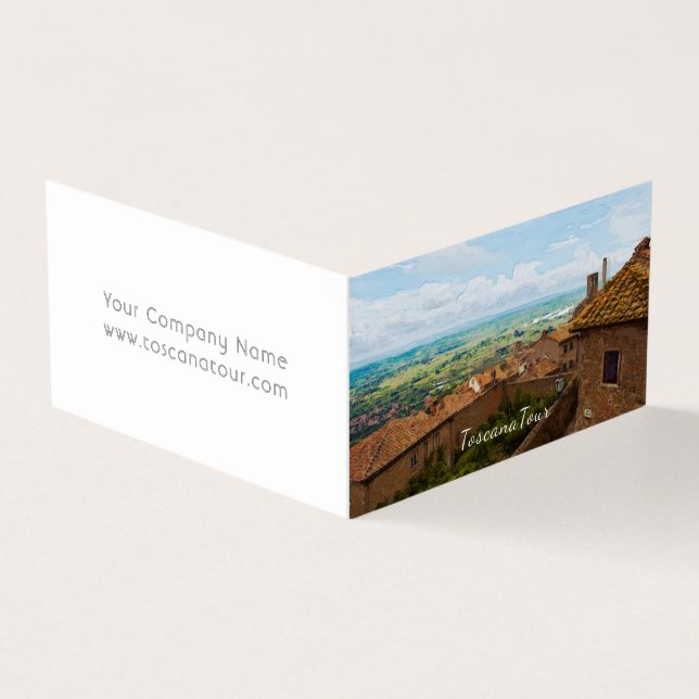 Cortona Tuscany italien Visitkort (Utsida)
