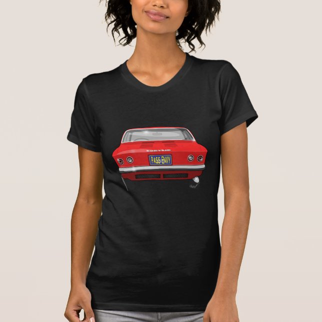 Corvair 1964 passerar avund t-shirt (Framsida)