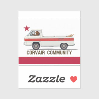 Corvair Community California Rampy Flagga Klistermärken