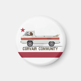 Corvair Community California Rampy Flagga Magnet