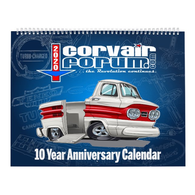Corvair Forum 10-årsdag Kalender (Omslag)