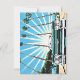 Corvair Pop Art Handflatan Träd Vykort