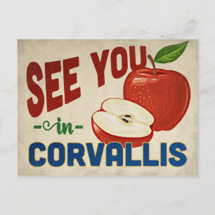 Corvallis Oregon Apple - Vintage resor Vykort
