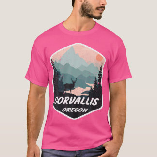 Corvallis Oregon eller berg Hike Hiking Souvenir T Shirt