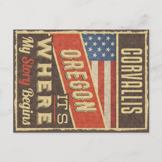 Corvallis Oregon Vykort (Framsida)