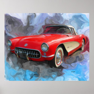 Corvette 1957 poster