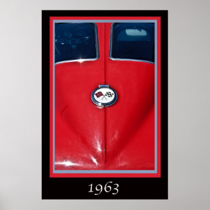 Corvette 1963 sticker det kluvna fönstret för poster