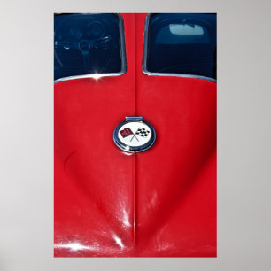 Corvette 1963 sticker strålen poster