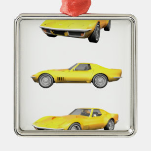 Corvette 1970: Gult fullföljande: Julgransprydnad Metall