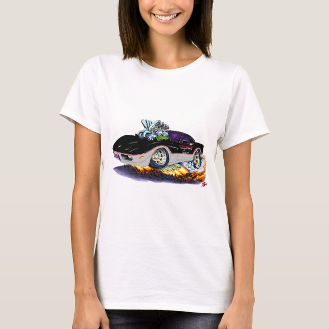 Corvette 1978 Indy stegar bilen T-shirt (Framsida)