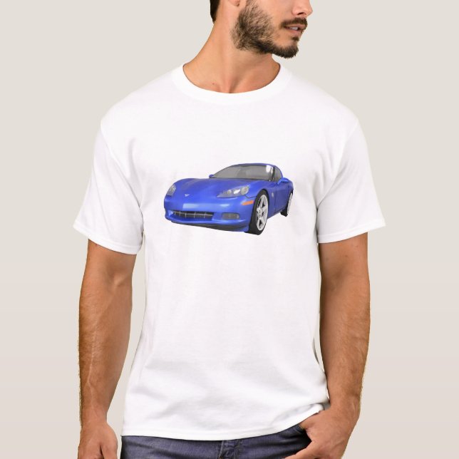 Corvette 2008: Sportbil: Blåttfullföljande: Tee Shirt (Framsida)