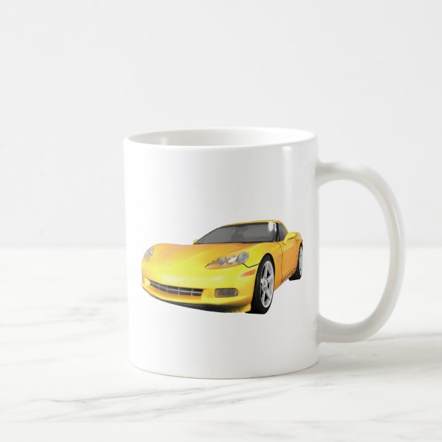 Corvette 2008: Sportbil: Gult fullföljande: Kaffemugg (Höger)