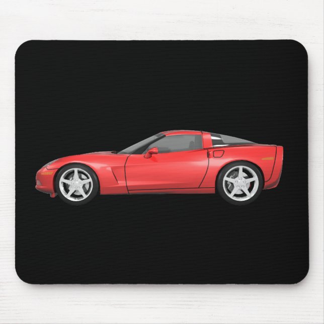 Corvette 2008: Sportbil: Rött fullföljande: Musmatta (Framsidan)