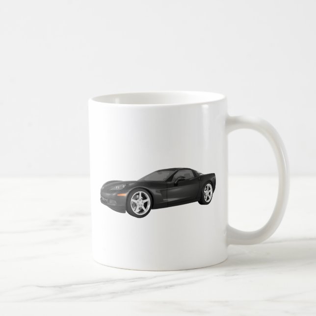 Corvette 2008: Sportbil: Svart fullföljande Kaffemugg (Höger)