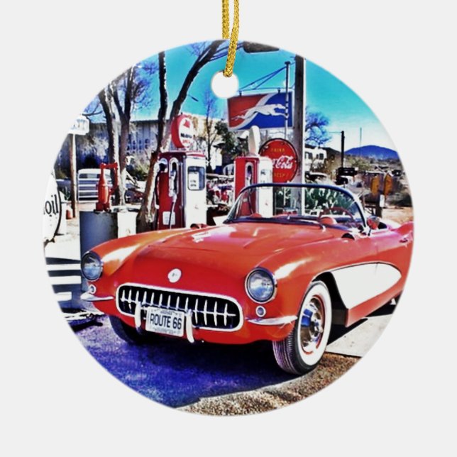 Corvette 66 julgransprydnad keramik (Framsidan)