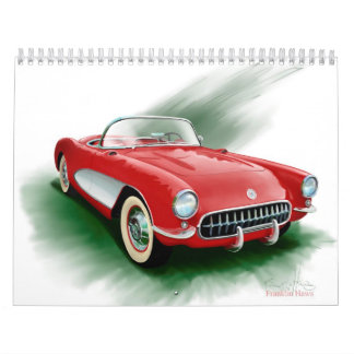 Corvette anpassningsbar utskrivaven kalender