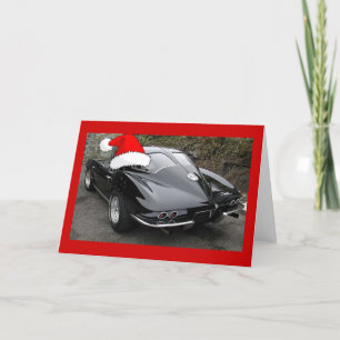 Corvette Black Split Window/Jul Helgkort