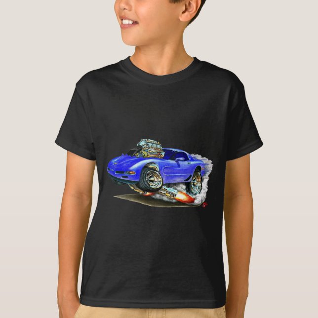 Corvette blåttbil 1998-2004 tee shirt (Framsida)