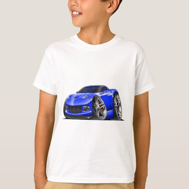 Corvette blåttbil 2005-09 t-shirt (Framsida)