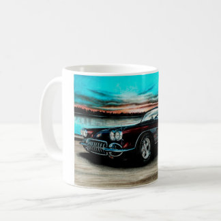 Corvette C1 mugg, svart körsbär Vette. Kaffemugg