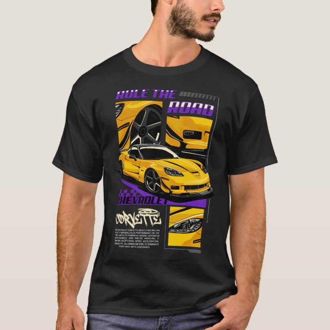 Corvette C6-entusiaster T Shirt (Framsida)