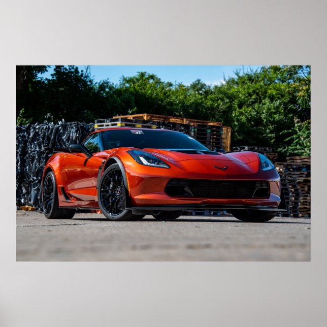 Corvette C7 Z06 Poster (Framsidan)