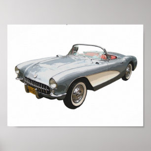 Corvette cabriolet 1959 poster