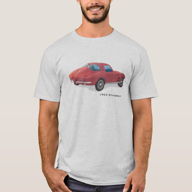 Corvette Dela-fönster 1963 Tee Shirt (Framsida)