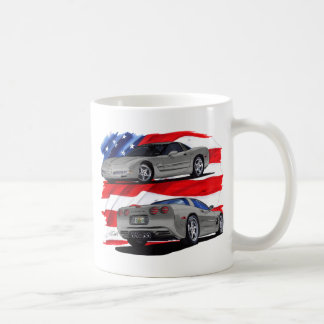 Corvette grå färgbil 1999-04 kaffemugg