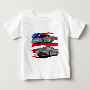 Corvette grå färgbil 1999-04 tee shirt