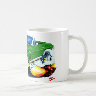 Corvette grön cabriolet 1965 kaffemugg