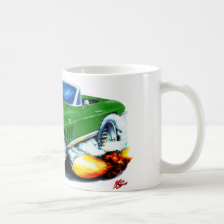 Corvette grön cabriolet 1965 kaffemugg