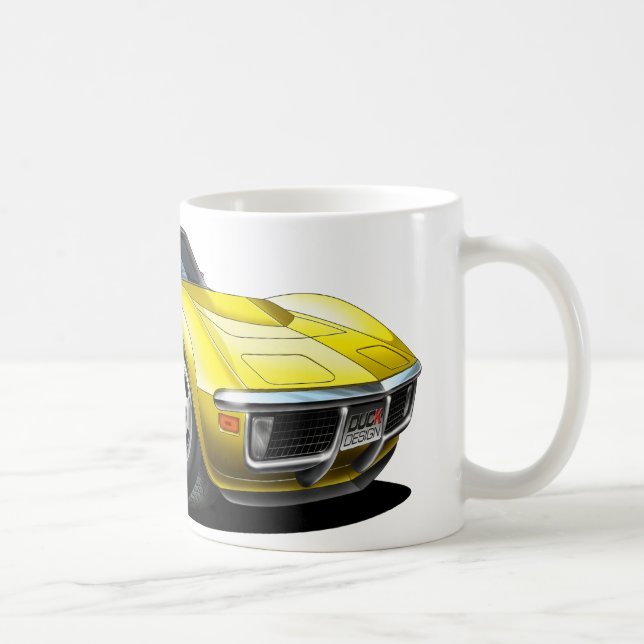 Corvette gul bil 1968-72 kaffemugg (Höger)