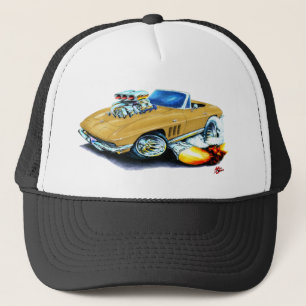 Corvette guldcabriolet 1965 truckerkeps