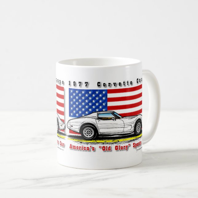 Corvette kaffemugg 1977 (Framsida höger)