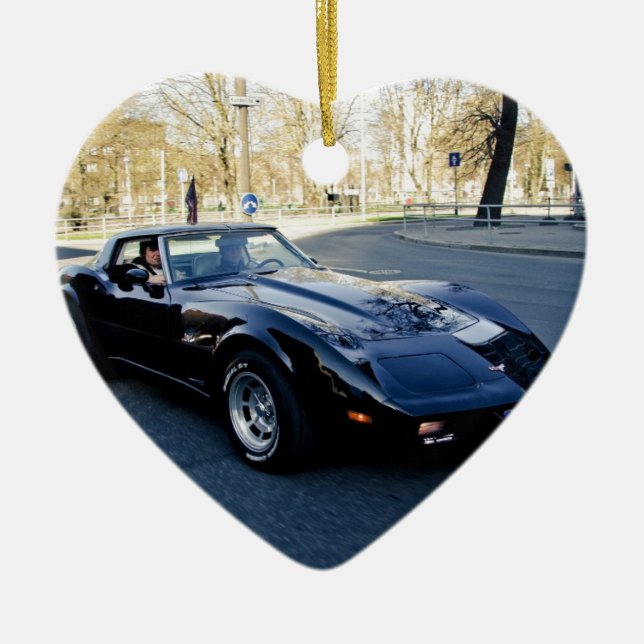 Corvette klassiker 1979 Sportscar Julgransprydnad Keramik (Framsidan)