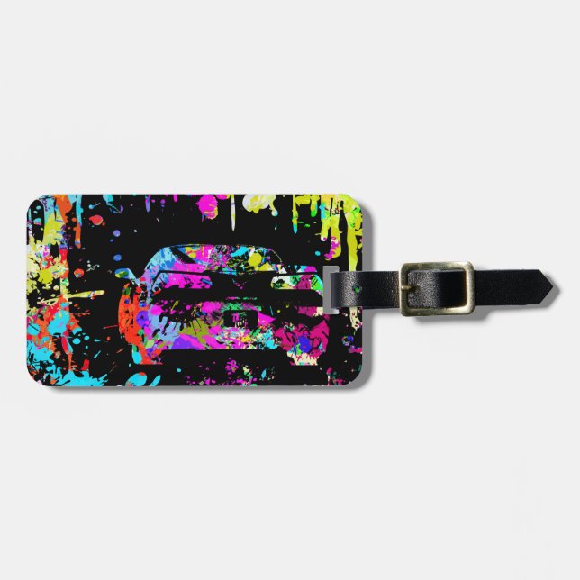 Corvette målar Splattergrafitti verkställer Bagagebricka (Horisontell Framsida)