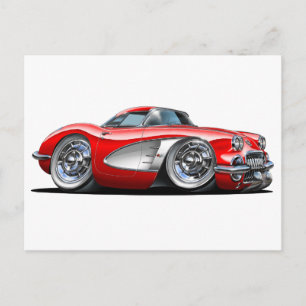 Corvette Red Car Vykort