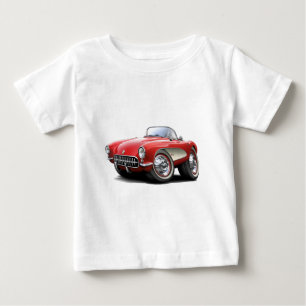 Corvette röd bil 1956-57 tee