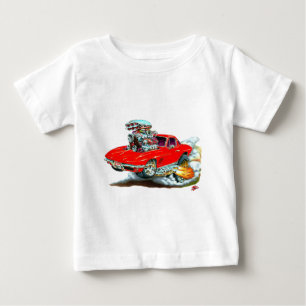 Corvette röd bil 1966-67 t-shirt