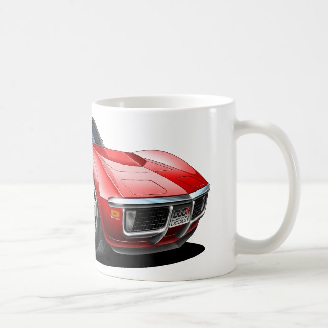 Corvette röd bil 1968-72 kaffemugg (Höger)