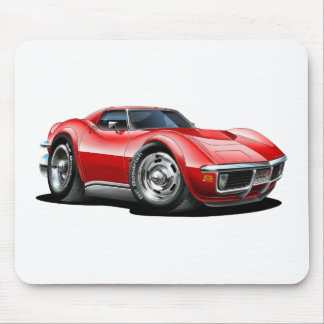Corvette röd bil 1968-72 musmatta