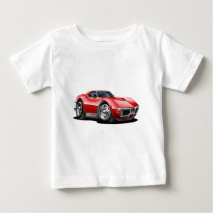Corvette röd bil 1968-72 t-shirt